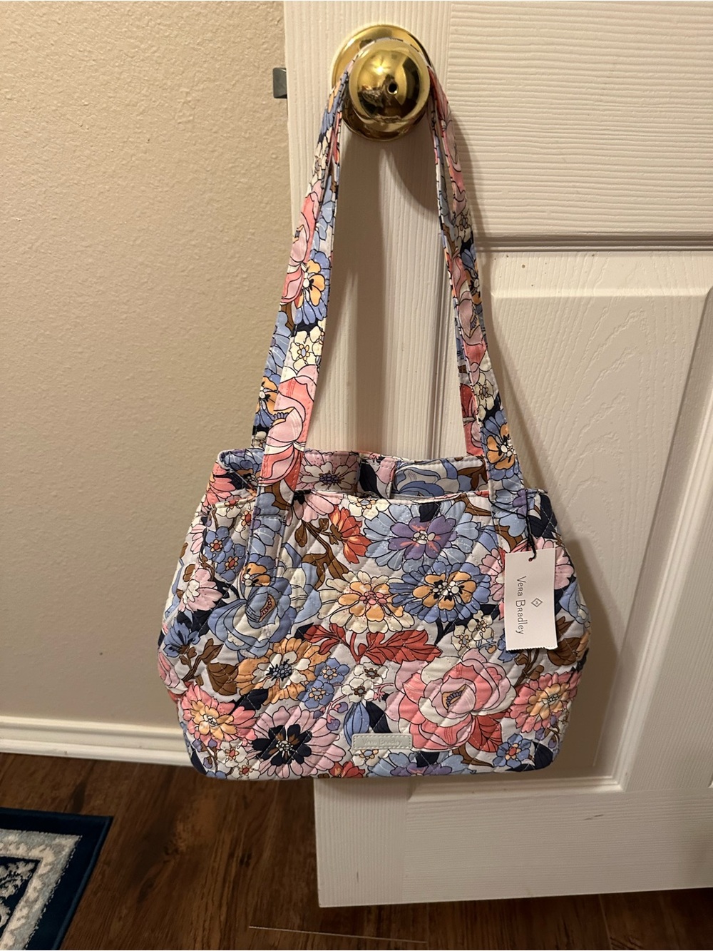 Vera Bradley Triple Compartment  Shoulder Bag , Aloha Blooms pattern